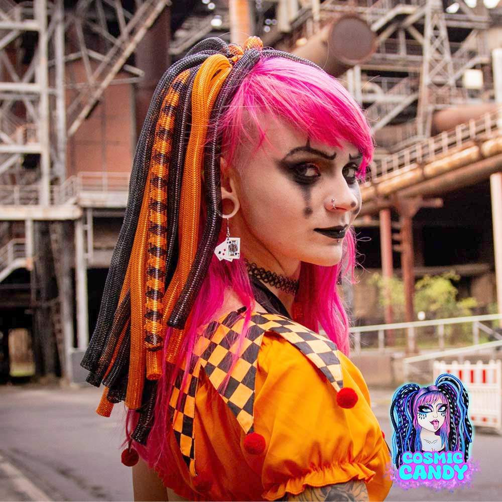 Cosmic Candy - Twilight Glow Cyberfalls Cyberlocks - Orange/Black